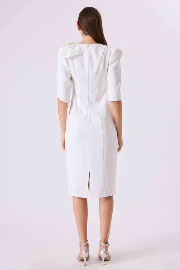 Fiyonk detaylı elbise - 2