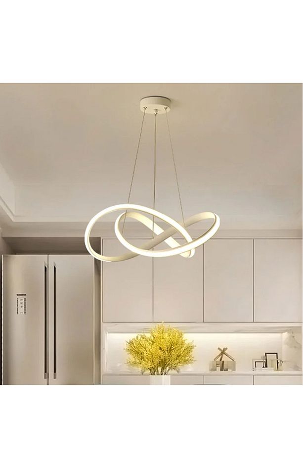 Sonsuzluk Model Tekli Sarkıt Led Beyaz Işık Ultra Power Led Avize Salon Mutfak Oda Hol Ledli Avize - 1