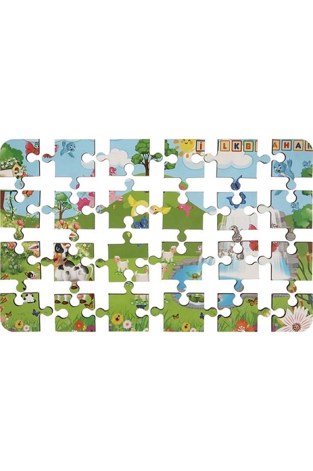 4 Adet Ahşap 24 Parça Mevsimler Eğitici Yapboz Puzzle - 2