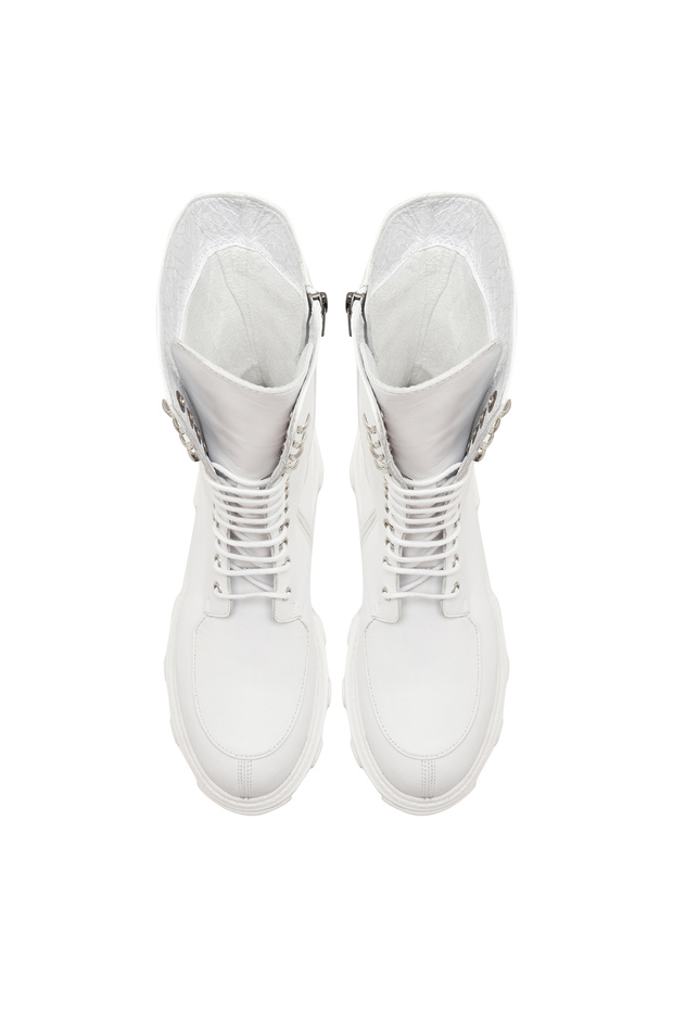 Kadın Beyaz Deri Bot - 2