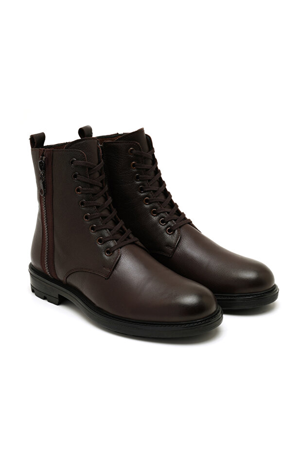 Fausta Kahve Erkek Deri Bot - 1
