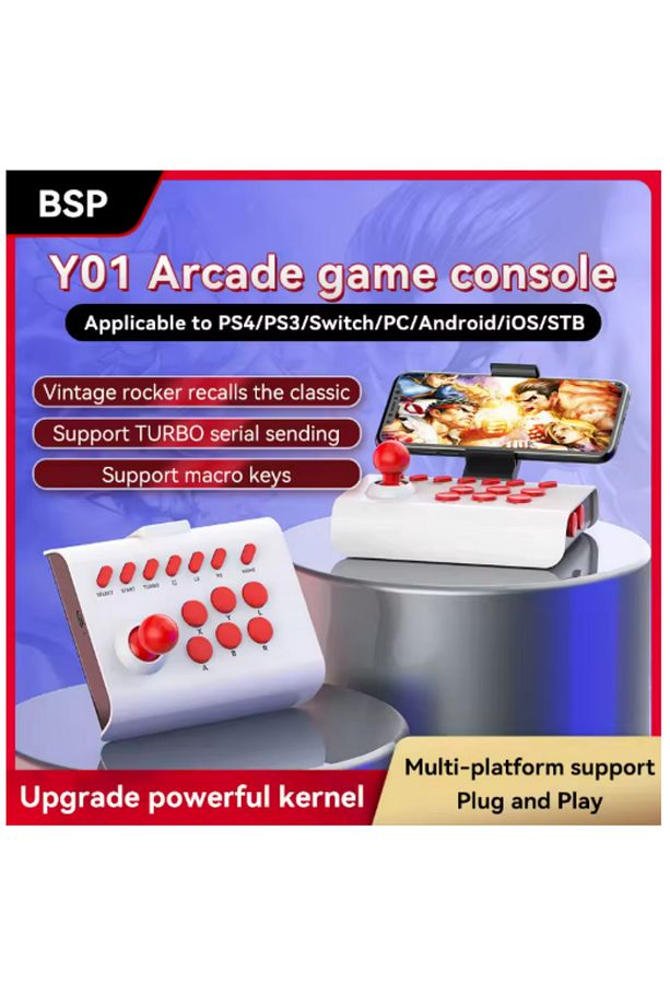 BSP-Y01/PS4 Arcade oyunu rocker TV PC için Bluetooth kablosuz 2.4GI OS Android Joystick - 2