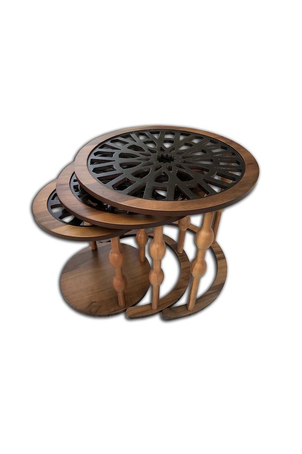 Zigon Cnc 12468 St Osmanlı Motif Işleme Metal Ayak Kütük Desen Mdf Tabla El Yapım - 3