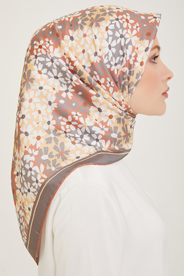 BELLİ SAF İPEK EŞARP 4013D (TWİLL) - 3