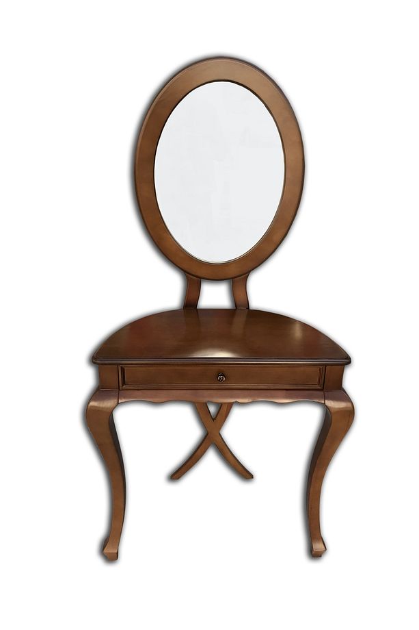 Dresuar 12383 Avangart Aslan Model A Kayın Aslan Ayak Ceviz Oval Ayna El Yapım - 4