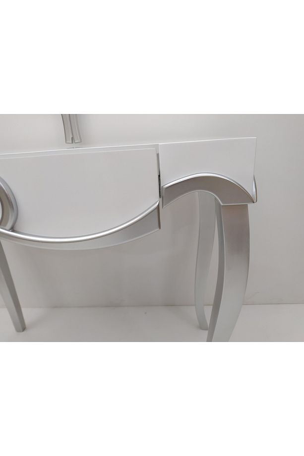 Dresuar 18301 Cnc Kabartma Model Kayın Aslan Ayak Beyaz Lake Şık Ayna El Yapım - 3