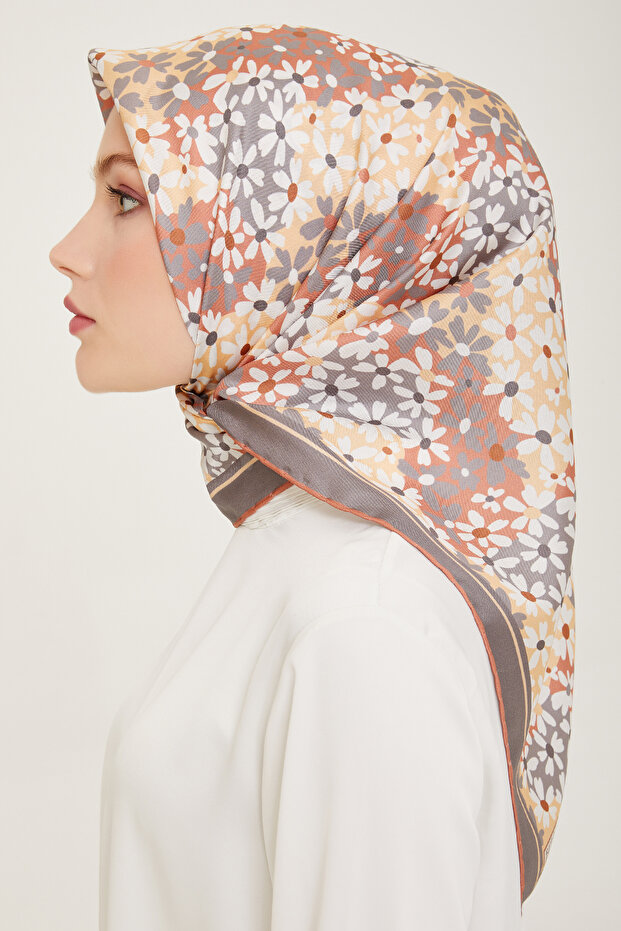 BELLİ SAF İPEK EŞARP 4013D (TWİLL) - 2