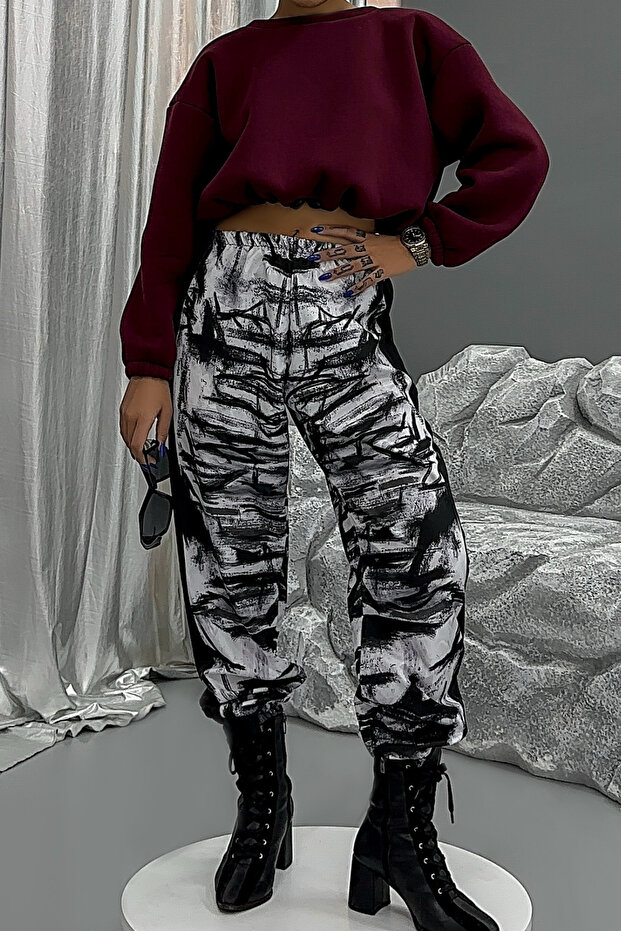 Unisex Baskılı Eşofman - 4