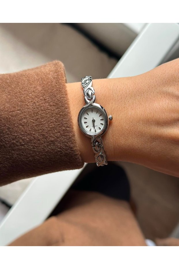 Gold Special Design Vintage Cord Minimal Women's Wristwatch