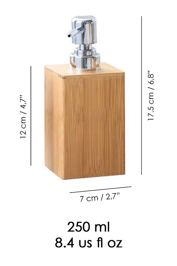 2'li Bambu Sıvı Sabunluk Seti - Mutfak Banyo Sıvı Sabun Bulaşık Deterjanı Şişesi 250 ml - 4