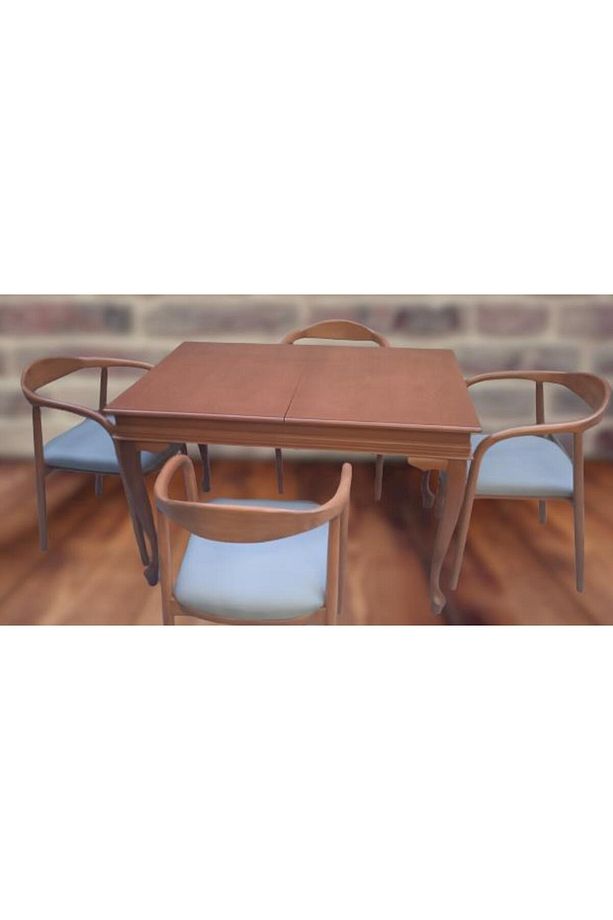 Masa 90007 Klasik Sandalye Yılan Tk Model Kayın Aslan Ayak Parlak Ceviz El Yapım - 9