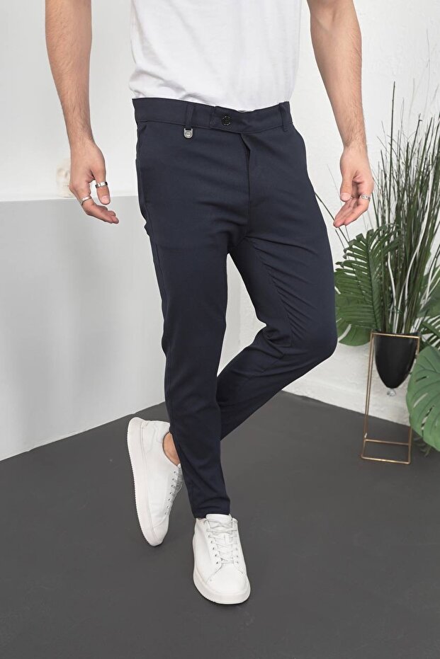Italian Cut Quality Stretchy Lycra Fabric Ankle Length Trousers