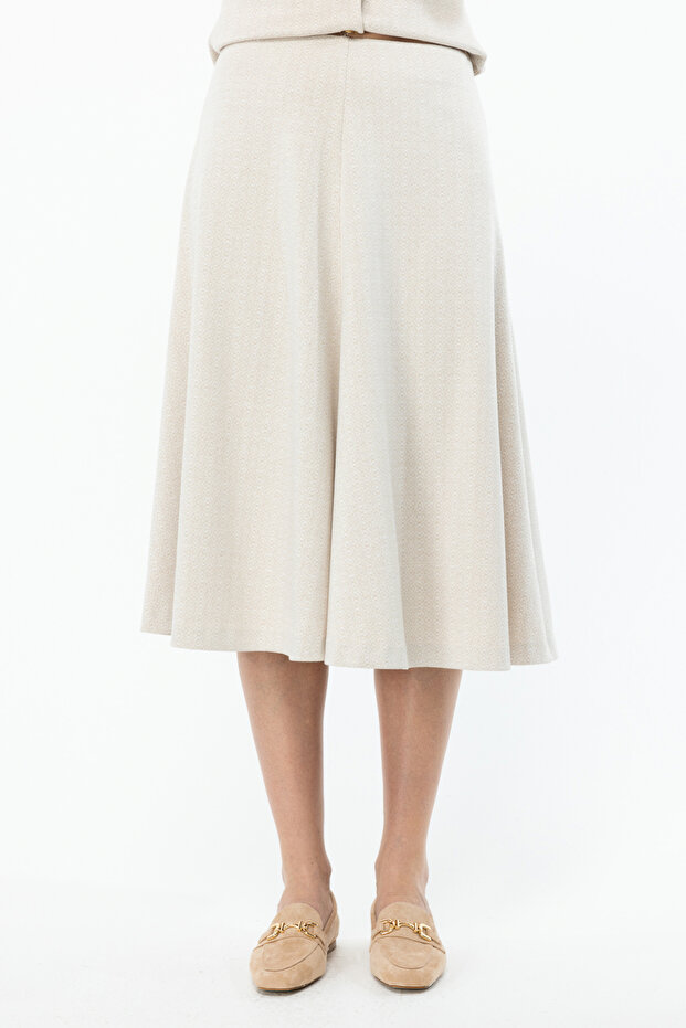 Fish Back Patterned Midi Skirt - 2