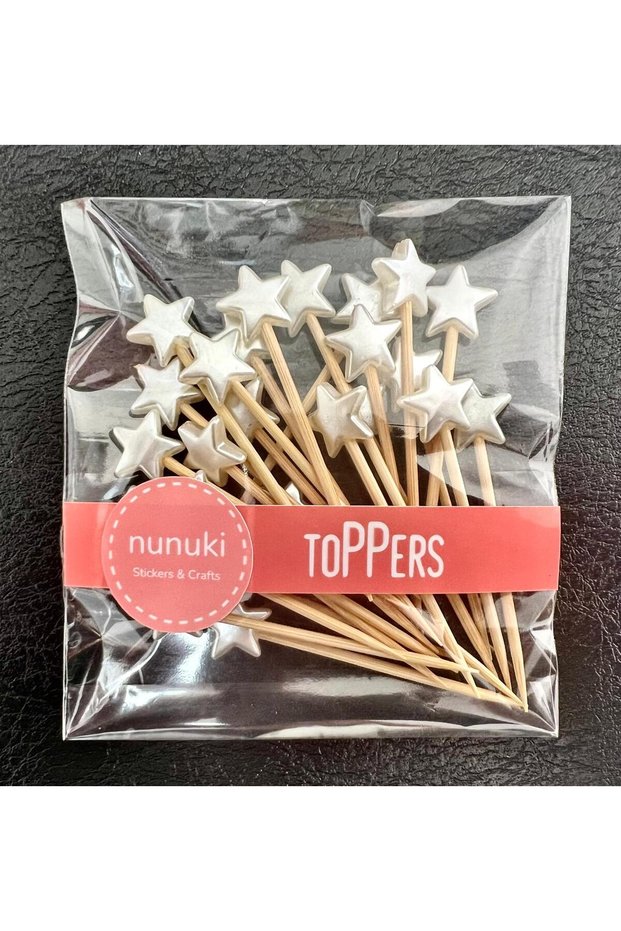 Star Pearl Beaded Cocktail Presentation Toothpick New Year Engagement Wedding 25Pcs 6cm Concept Party Ornament Nsct0029