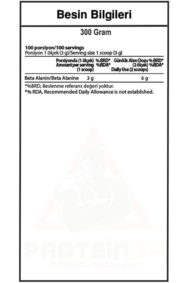 Beta Alanine 300 gr 100 Servis - 2
