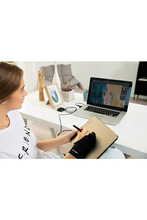Deco01 V3 Grafik Tablet 16k 8 Kısayol Siyah - 7