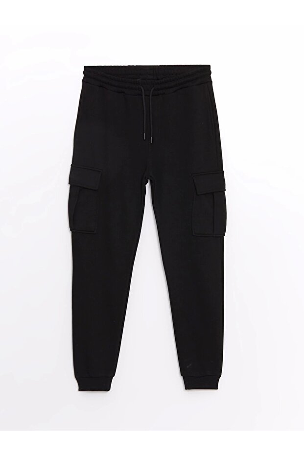 XSIDE Siyah Standart Kalıp Erkek Kalın Jogger Eşofman Altı - 6
