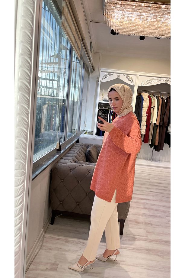 İNVEE 7063 Simli Triko Tunik - 6