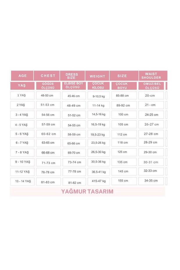 Kız Çocuk Simli Elbise - Pembe Simli Elbise ( 1 - 8 yaş arası) - 6