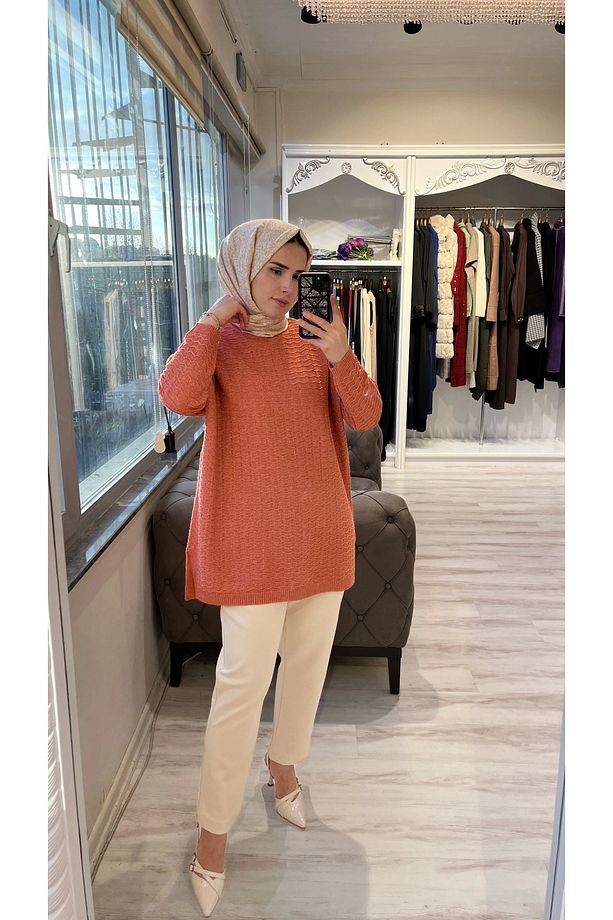İNVEE 7063 Simli Triko Tunik - 4