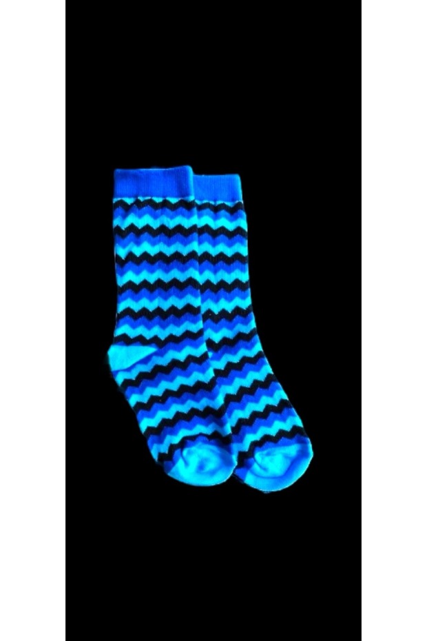 3 قطع جوارب منقوشة متعرجة - 1