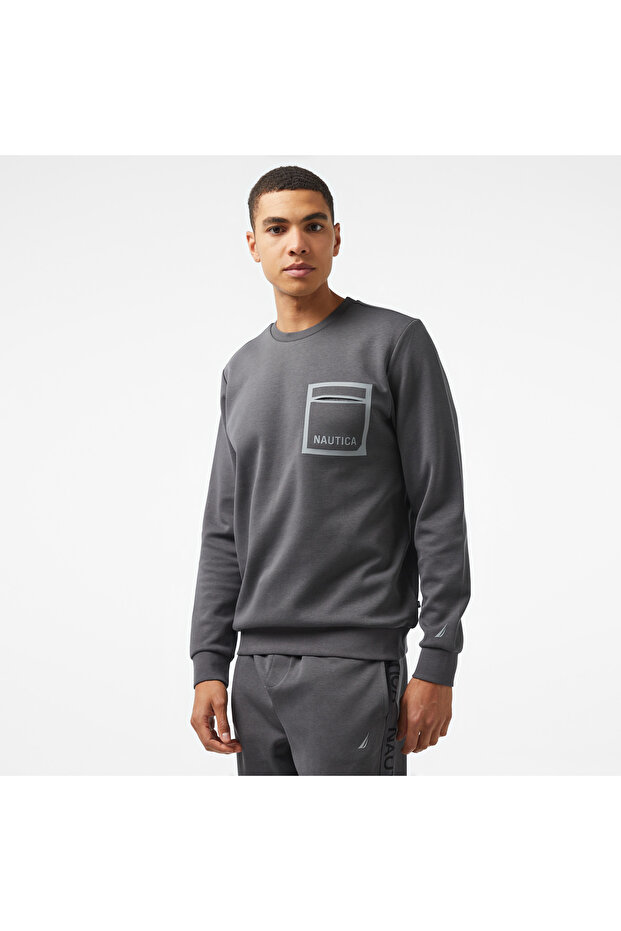 Men's Gray Regular Fit Sweatshirt