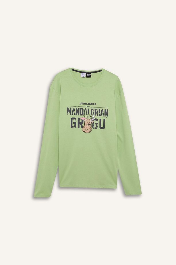 Star Wars-Mandalorian Pijama Takımı Regular Fit Uzun Kollu Üst Beli Lastikli Uzun Alt D8221AX24WN - 7