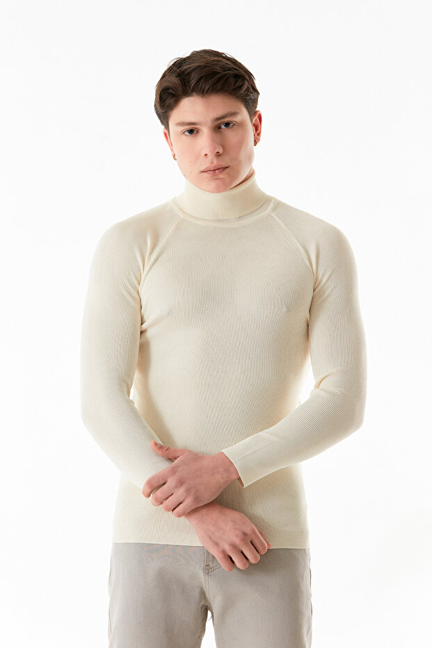 Basic Balıkçı Yaka Triko Kazak - 3