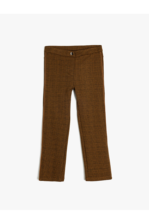 Patterned Pocket Detailed Slim Fit Leggings