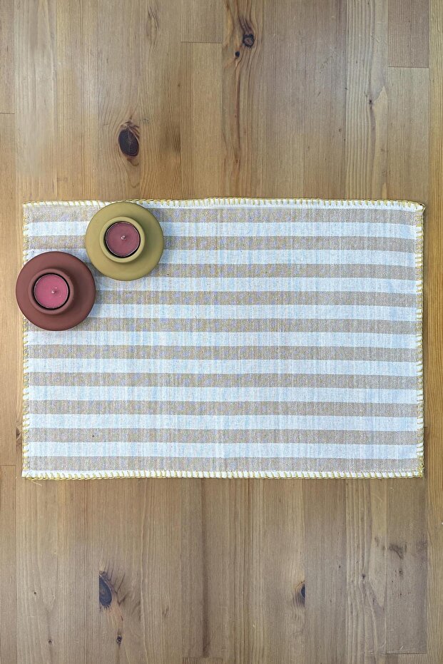 Hardal Stripe Amerikan Servis Dantelli - 2