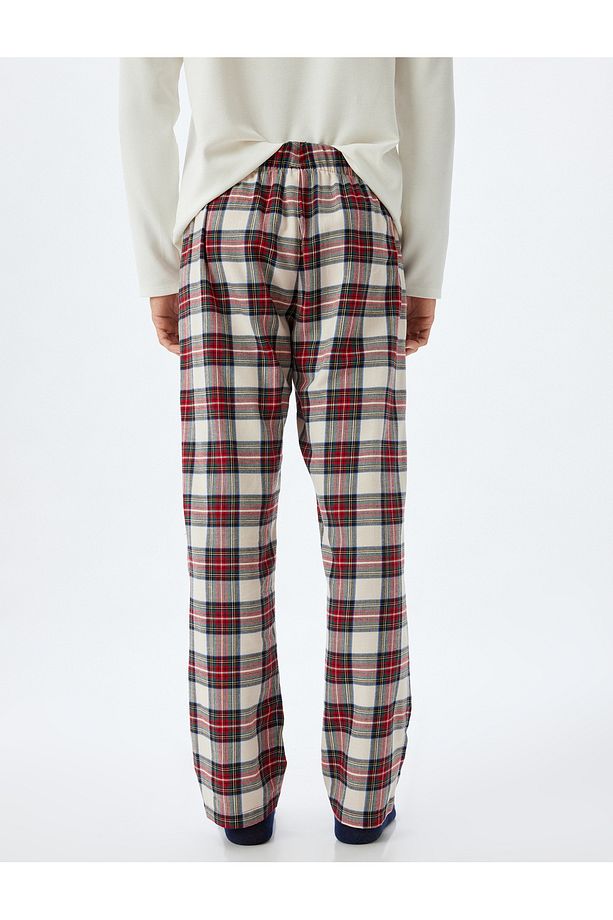 Yılbaşı Temalı Bol Kalıp Dokuma Pijama Altı - 4