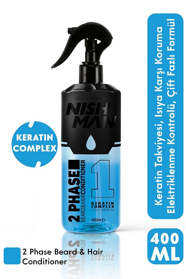 İki Fazlı Saç Ve Sakal Conditioner - Keratin 400 ml - 1