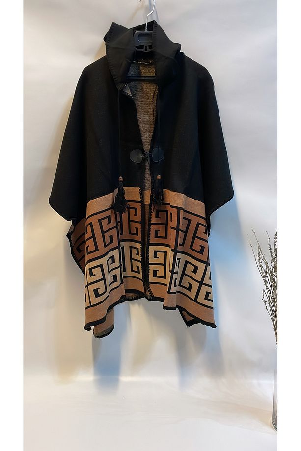 Panço - New Collection Yeni Ürün Özel Dokuma Triko Panço Eteği Desenli Kışlık Lüks Ürün Moda Mağaza - 1