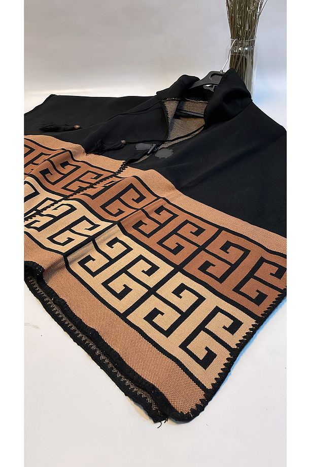 Panço - New Collection Yeni Ürün Özel Dokuma Triko Panço Eteği Desenli Kışlık Lüks Ürün Moda Mağaza - 2