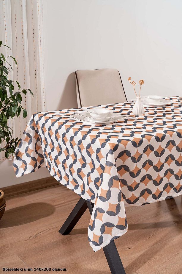 Geometrik Soyut Masa Örtüsü, Sofra Bezi, Piknik Örtüsü - 1