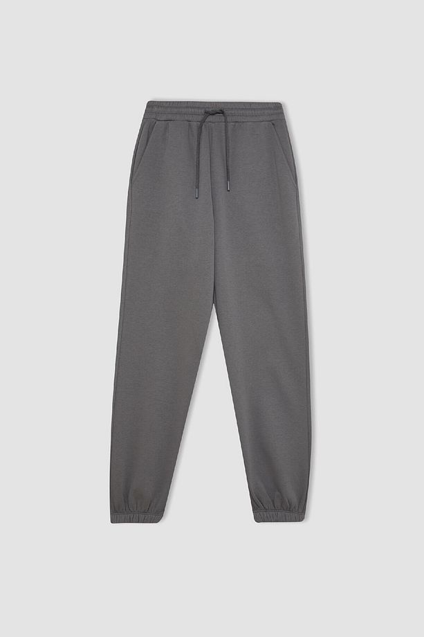 Standart Fit Kalın Jogger Eşofman Altı Bel Paça Lastikli Basic Düz Uzun Boy S7370az24wn - 7