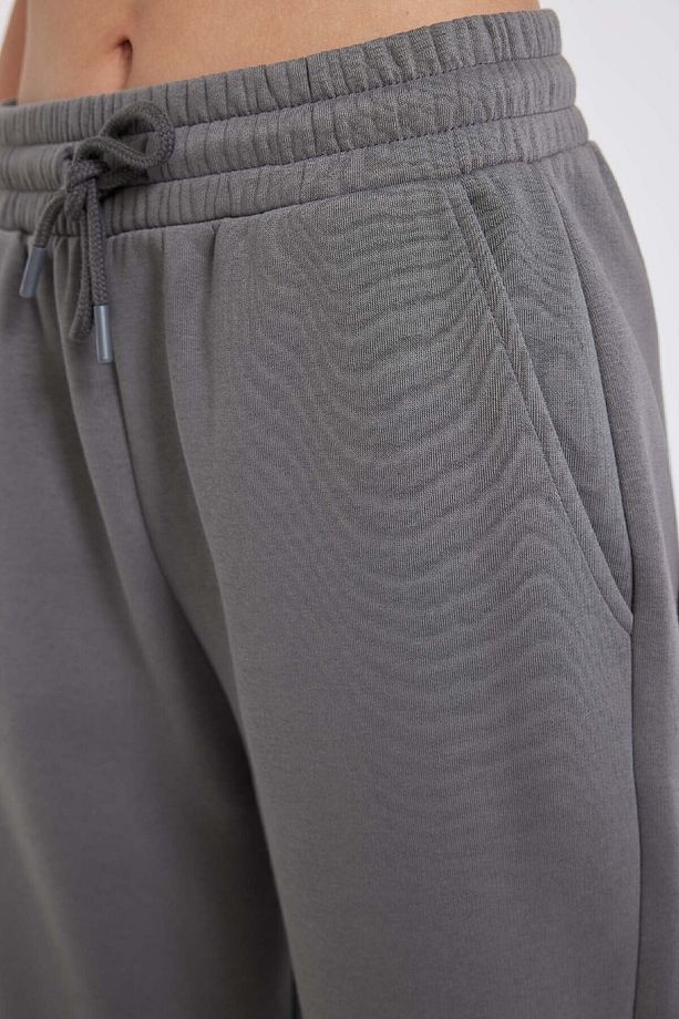 Standart Fit Kalın Jogger Eşofman Altı Bel Paça Lastikli Basic Düz Uzun Boy S7370az24wn - 5