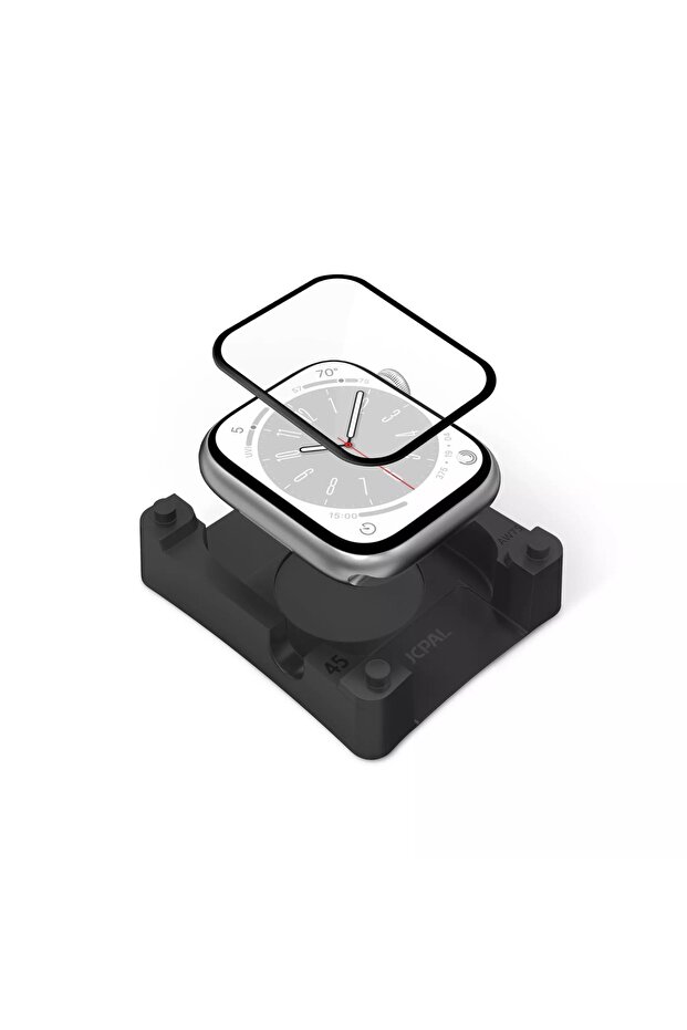 واقي شاشة نانو عالي الدقة مع مجموعة سهلة الاستخدام ومحاذاة متوافقة مع ساعة Apple Watch Series 10 مقاس 46 مم