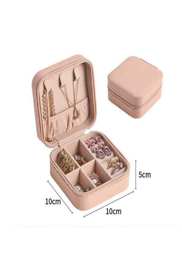 Takı Kutusu Düzenleyici Taşınabilir Mücevher-Takı Saklama Kutusu Mini Çoklu Takı Organizeri - 4