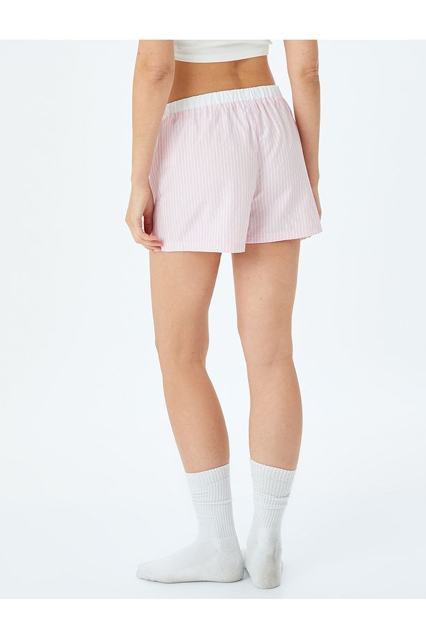 Viskon Karışımlı Boxer Şort Pijama Altı - 4