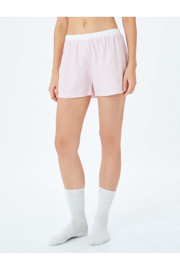 Viskon Karışımlı Boxer Şort Pijama Altı - 3