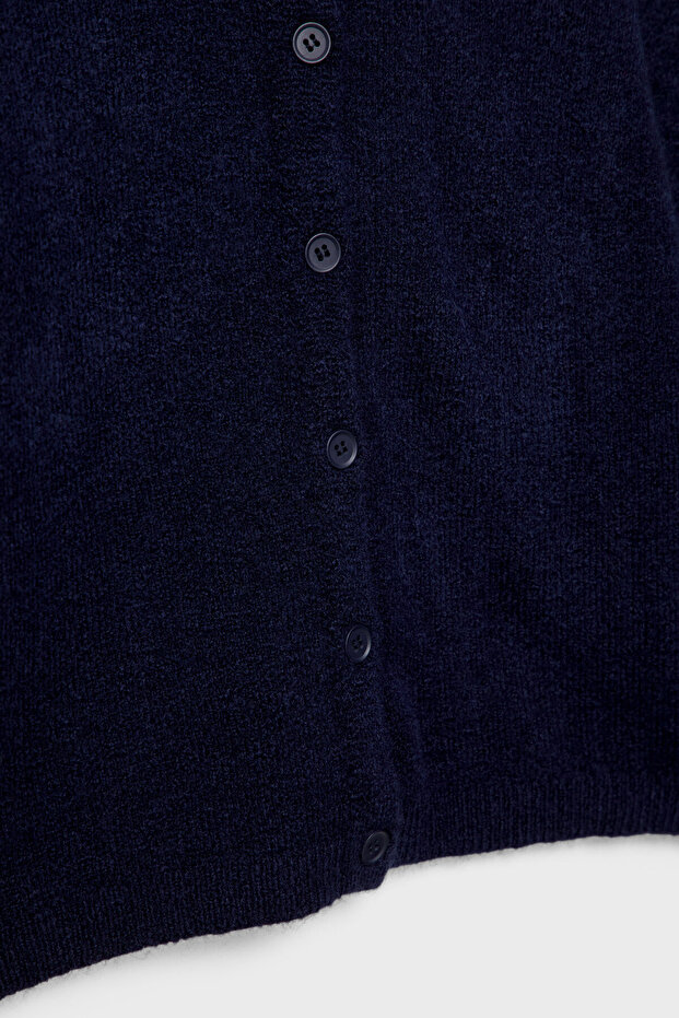 Düğmeli triko hırka - 7