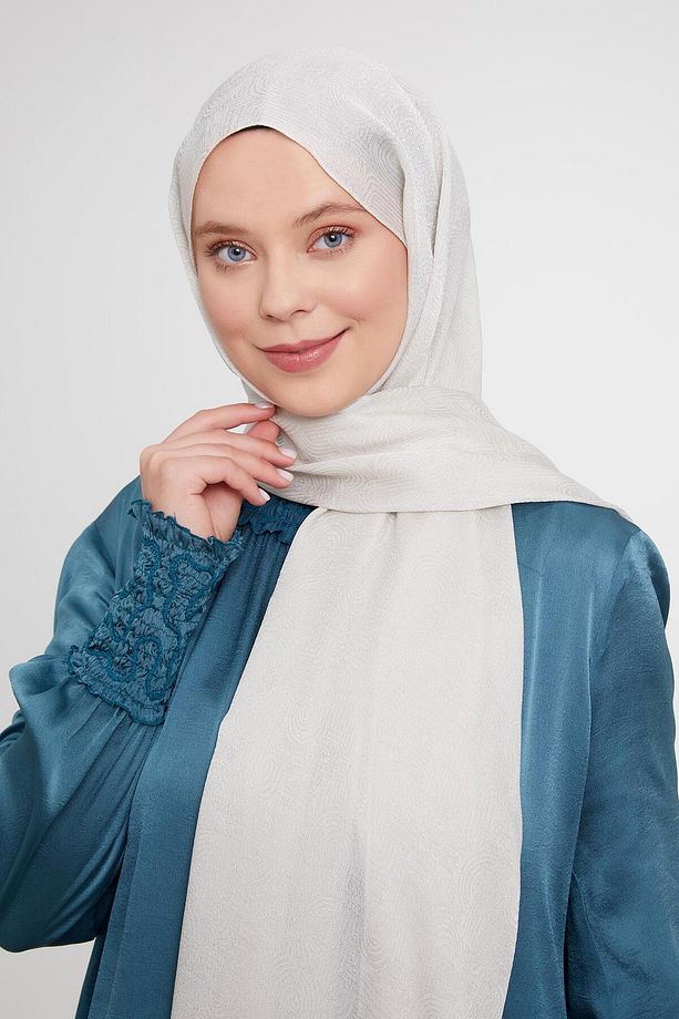 Taş Hologram Desen Jakarlı Janjan Şal - 2