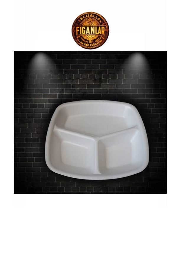 3 gözlü köpük tablod tabak   100 adet + 10' lu  çöp torbası jumbo boy - 1