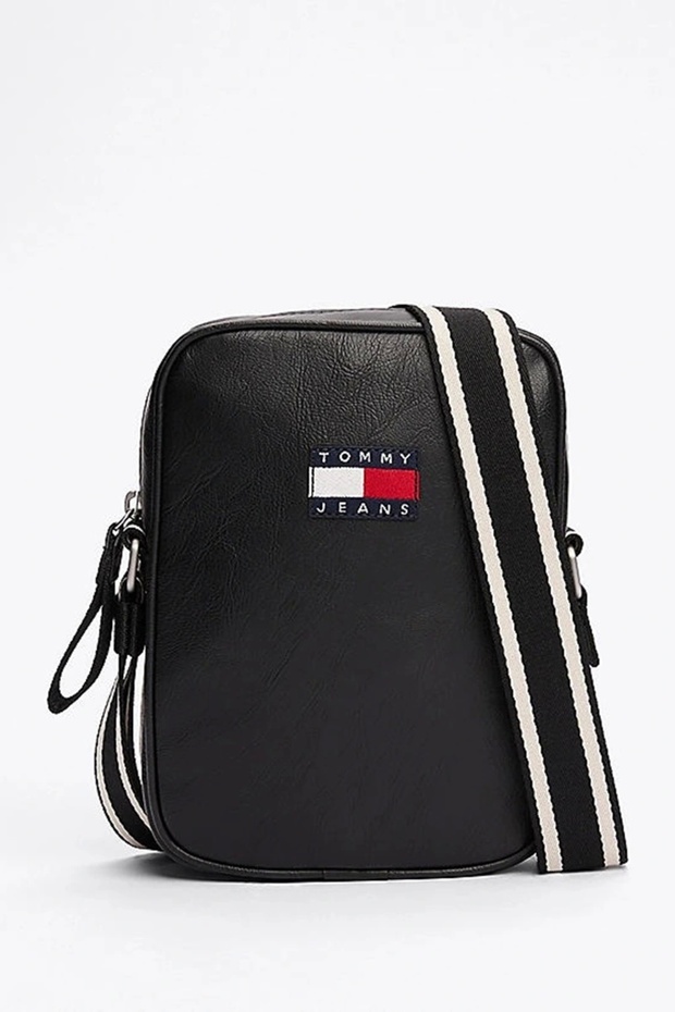 Tjm City College Reporter Men's Black Sling Bag Am0Am12898Bds