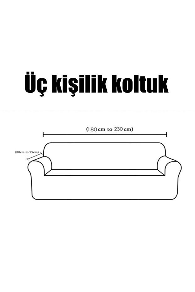 Kadife koltuk kılıfı ,koltuk örtüsü 3 kişlik koltuk içindir 1 adet - 2