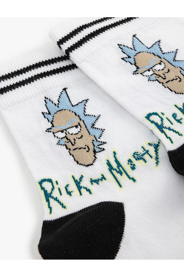 Soket Pamuk Karışımlı Lisanslı Rick And Morty Çorap - 3