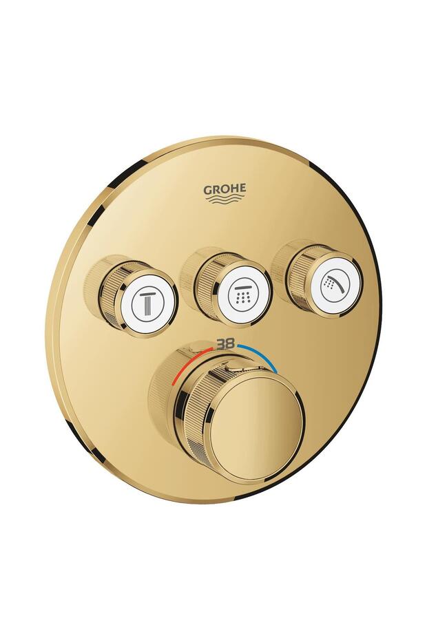 Grohtherm Smartcontrol Three-Valve Flow Controlled, Built-in Thermostatic Shower Mixer - 29121gl0