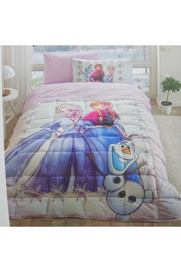 Özdilek Disney Ranforce Tek Kişilik Uyku Seti Lila Frozen Frosted Lights - 1