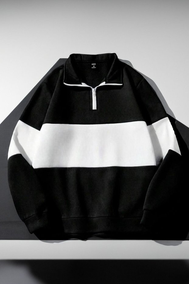 Unisex Men's and Women's Unprinted Oversize Colorful Crew Neck Sweatshirt